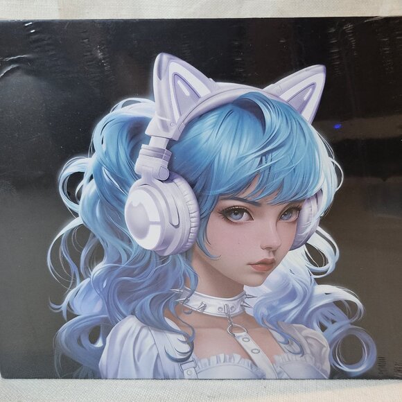 YOWU RGB Cat Ear Wireless Gaming Headphones - Blue - Picture 1 of 9